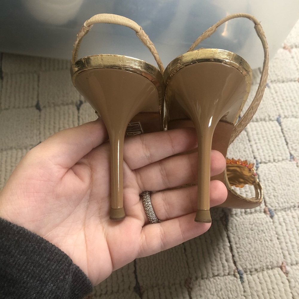 Gorgeous Rene Caovilla Python Slingback Sandals 35 - image 5